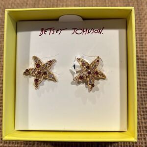 NIB Betsey Johnson starfish earrings